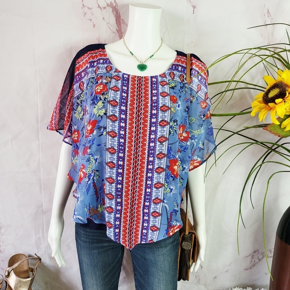 I.N. Stludio Great 4th Of July Blouse - Picture 3 of 7